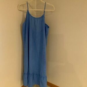 Kona Sol Blue S Dress Beach Cover up Resort Coastal Cottagecore Scandi Normcore